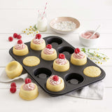 Zenker Cup-Cake-Backblech 12Er Set – Premium Antihaftbeschichtung, Für Perfekte Cupcakes, 385X265X30Mm, Hitzebeständig Bis 230°C Stampi e vassoi per cuocere Naty Shop