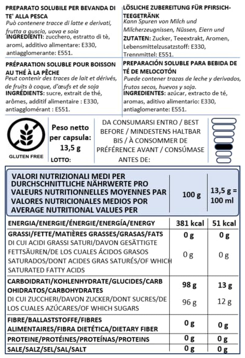 Caffè Vulcanus - Miscela di tè da 60 capsule, gusto: tè inglese, tè alla pesca, tè al limone e tè ai frutti di bosco - capsule compatibili con Nescafè Dolce Gusto