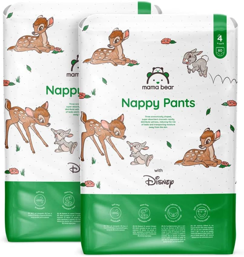 Marchio Amazon: Mama Bear Disney Taglia 6 (15+ kg) - Confezione mensile, Bianco, 120 pezzi (2 confezioni da 60)