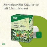 Salus - Krafttier Tea - Brave Dragonfly - 1X 15 sacchetti filtro (24g) - Tisana al gusto di limone - Con erba di San Giovanni - Aromatizzata - Bio