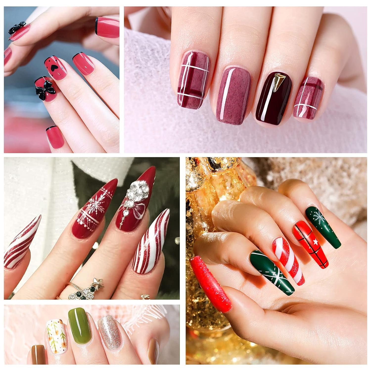 Sularpek Nail Art Liner Pinsel, 5 Stück Profi Detail Fine Nails Pennello per unghie in gel, Nagel Pinsel Dünn Für Beauty Frauen Nagelstudio (5 Größen, Rosa)