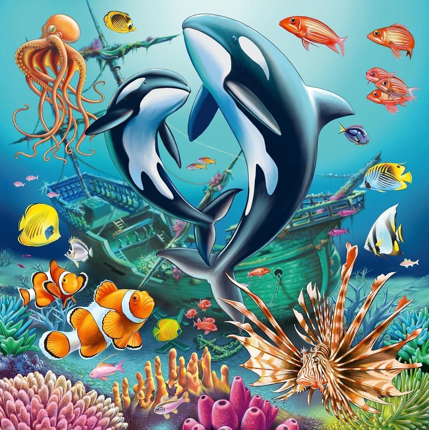 Puzzle per bambini Ravensburger - 12000859 Incantevole mondo sottomarino - Puzzle 3X49 pezzi per bambini dai 5 anni in su Puzzle Naty Shop
