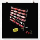 Pannello display per unghie in vetro acrilico con strisce display e nano adesivo, display per punte delle unghie, cartella colori trasparente per nail art, display per nail art, display per esercizi per unghie (trasparente)