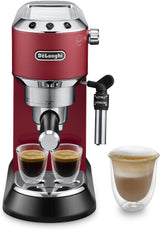 De'Longhi Dedica Style EC 685.B – Macchina per caffè espresso con portafiltro, macchina per caffè espresso con montalatte professionale, larga solo 15 cm, per caffè macinato o capsule ESE, serbatoio acqua 1 l, nera