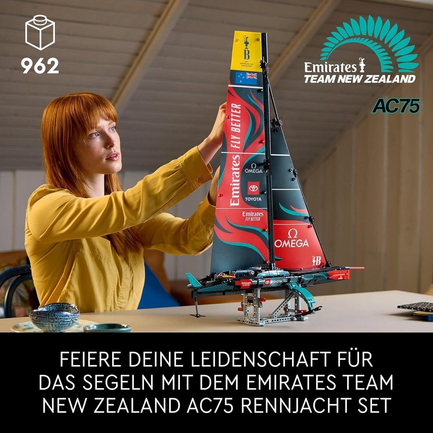 LEGO Technic Emirates Team New Zealand AC75 Yacht da regata Kit di costruzione per barca a vela per adulti Regalo per uomini e donne Attività creativa e rilassante 42174 Set di costruzione Besuche den LEGO-Store