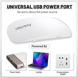 Aokitec Mini Lampada UV LED, Lampada per Unghie Gel UV, Asciugatore per Unghie Portatile per Tutti i Tipi di Smalto Gel, Strumento per polimerizzare a Forma di Mouse, Compatto, Leggero con Cavo USB (Bianco)
