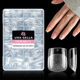 Punte per unghie in gel ballerina 216 pezzi 12 dimensioni Punte per unghie in gel morbido Copertura completa Set di estensioni per unghie Semi opaco Fai da te Home Art