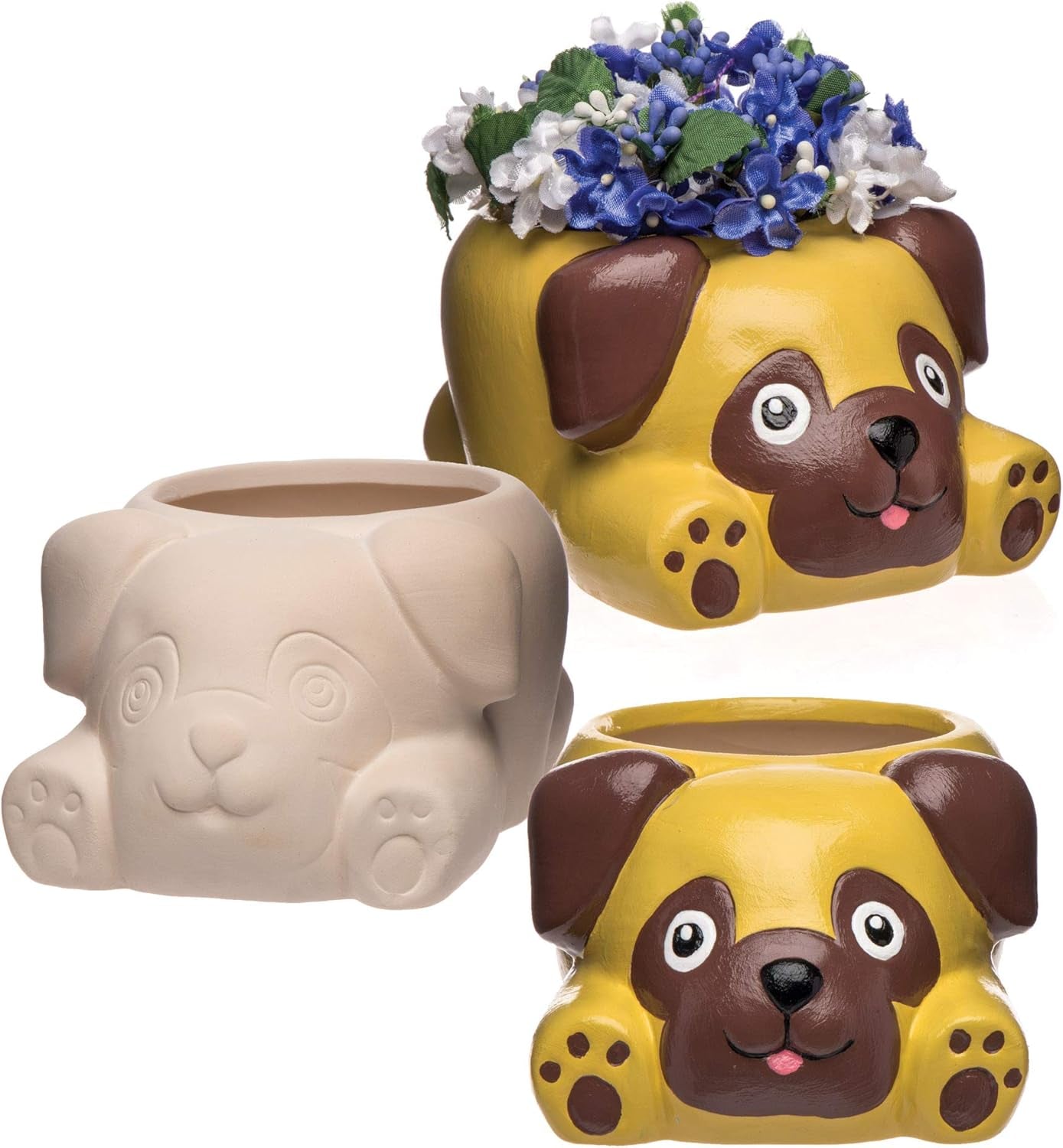 Vasi in ceramica "Carlino" Baker Ross (2 pezzi) - per i bambini da dipingere, decorare e regalare