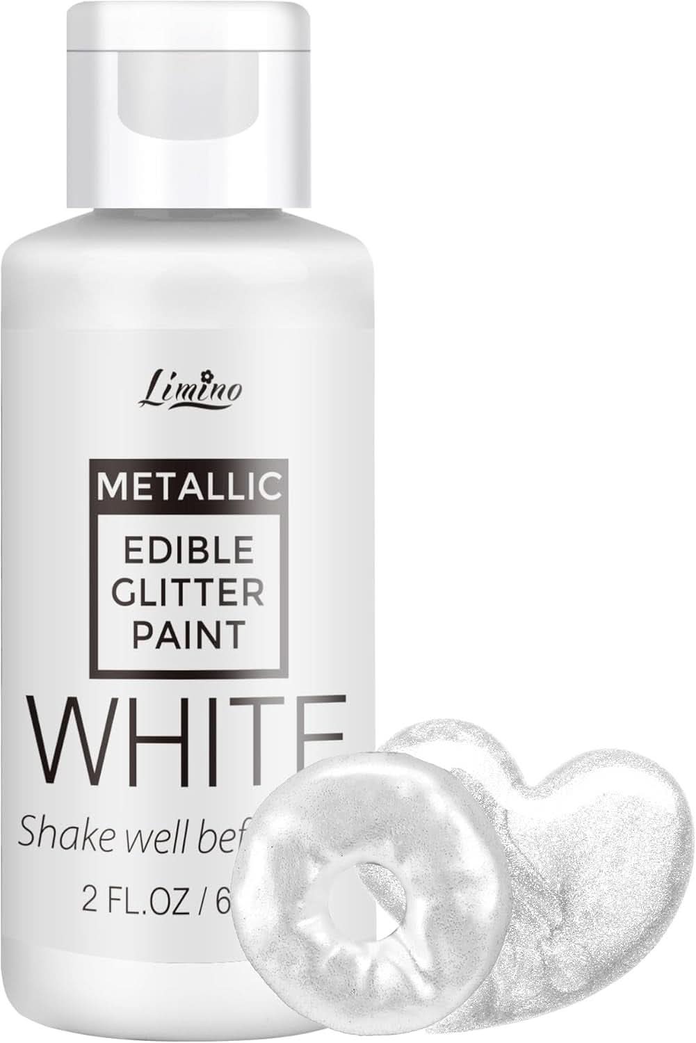 Glitter liquidi commestibili, 60 ml Naty Shop Bianco