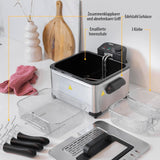 Friggitrice Tristar, 1 cestello grande e 2 cestelli piccoli, termostato regolabile, zona di raffreddamento, 5 litri, 2000 W, FR-6949 Elettrodomestici Naty Shop