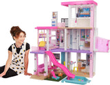 Barbie Dream House (114 Cm), Casa delle bambole a 3 piani, Piscina, Scivolo, Sollevatore per sedie a rotelle, 75 Accessori, Bambole, Adatto come regalo per bambini dai 3 anni in su, GRG93 Naty Shop Dollhouses Versione 2021