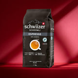 Schwiizer Schüümli Espresso, caffè in grani 100% Arabica, forte e intenso, ideale per macchine espresso automatiche, forza 4/5, tostatura media, Rainforest Alliance, 1kg