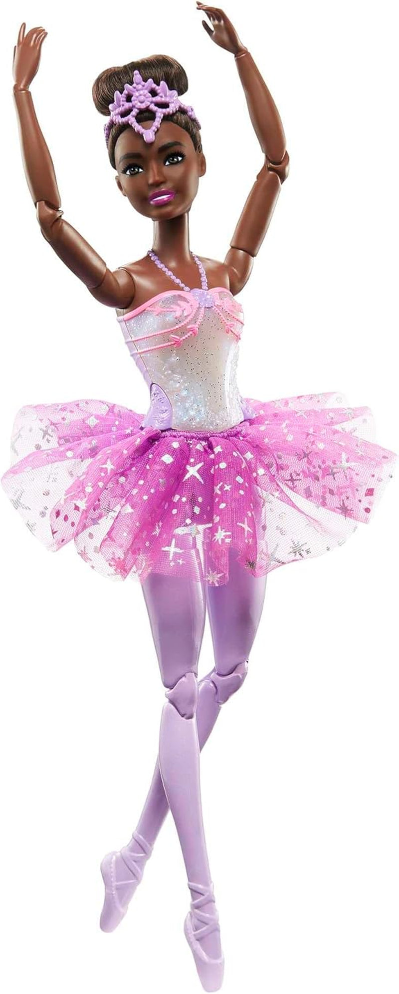 Barbie Dreamtopia Magic Light Ballerina con tutù rosa e capelli biondi 5 effetti luminosi e sonori Barbie mobile da 3 anni in su HLC25 Naty Shop Dolls Capelli neri singoli