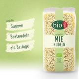 BIOASIA Mie Noodles biologici, tagliatelle di grano senza uova, preparate velocemente e facilmente, vegetariane (8 x 250 g)