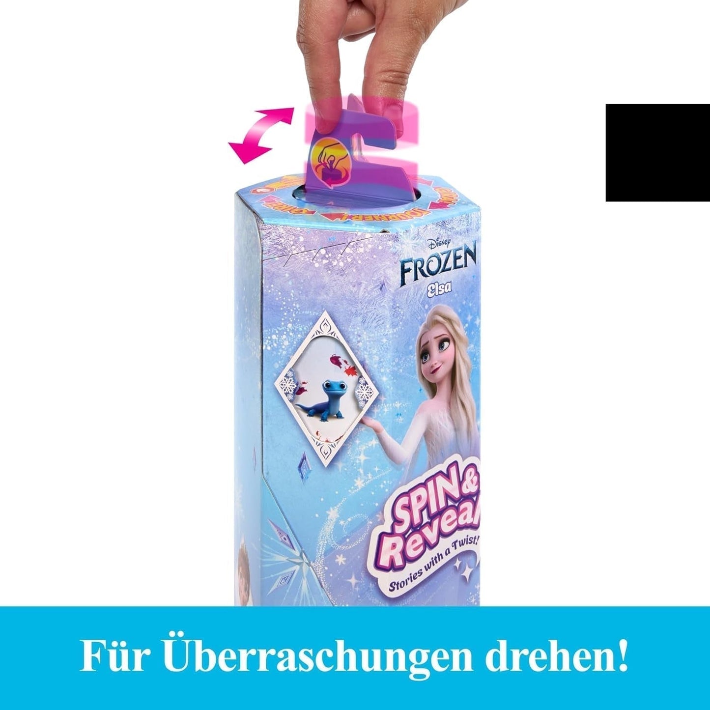 Mattel Disney The Ice Queen Elsa Fashion Doll Set, Spin & Reveal con 11 sorprese, inclusi 5 accessori, 5 adesivi e una scena di gioco, ispirata al film Disney, HTG25 Naty Shop Dolls