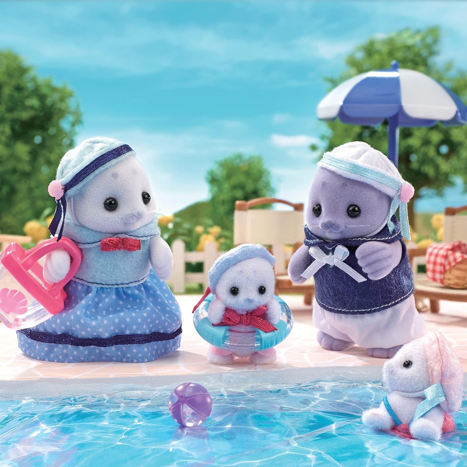 Sylvanian Families - 5759 Figura di animali della famiglia delle foche Giocattolo dettagliato per bambini dai 3 anni in su