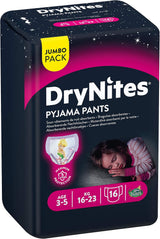Pantaloni pigiama DryNites per ragazze 3-5 anni 1 confezione (1 x 16 pezzi)