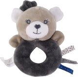 - Peluche con sonaglio - Orsetto - 012290 - Grigio - Pile - Nascita - Peluche - Baby - Calmante - Morbido - Lavabile - 13 cm x 10 cm - Da 0 mesi Baby Toys Naty Shop