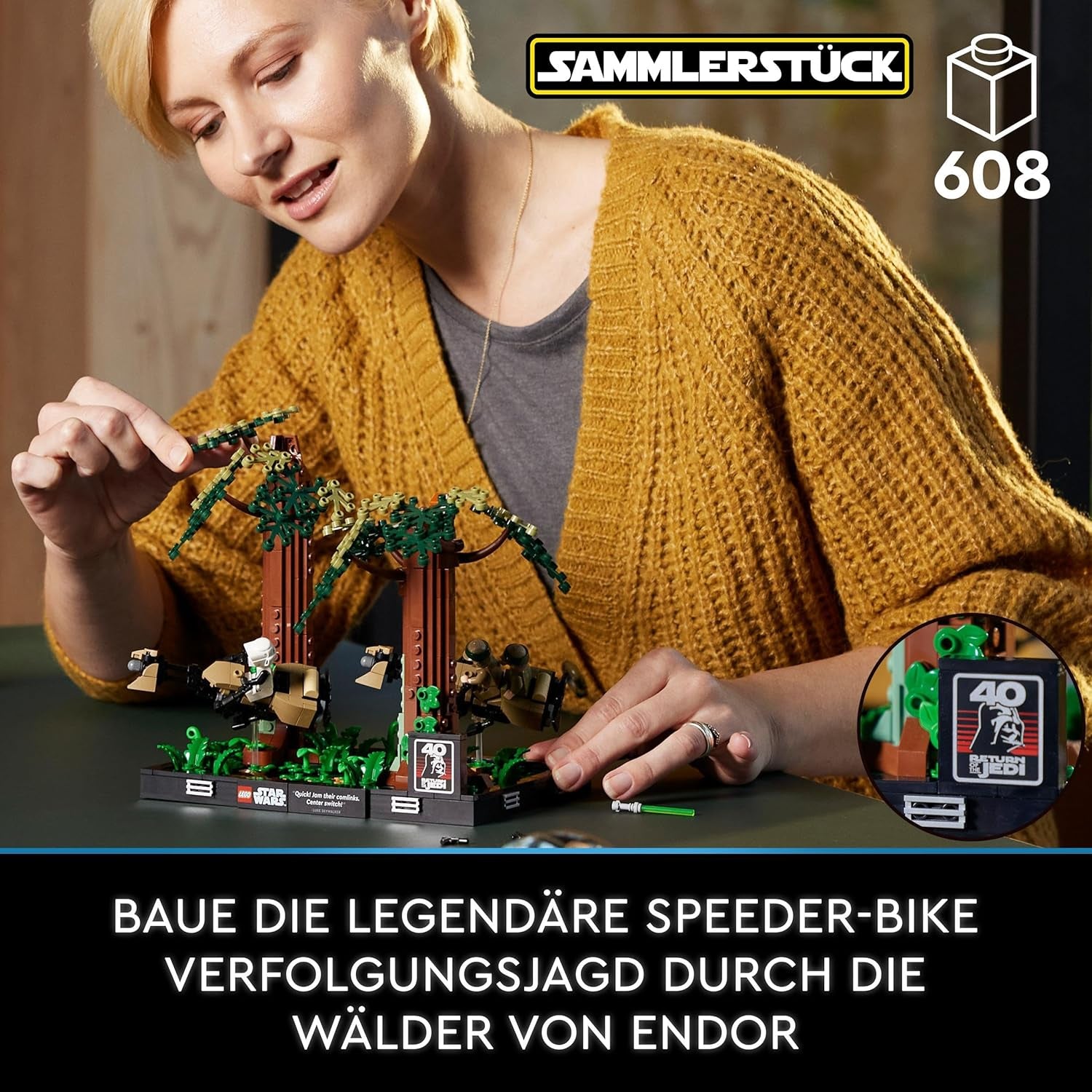 LEGO Star Wars Inseguimento su Endor 75353 - Set diorama, Il ritorno dello Jedi con Luke Skywalker, Principessa Leila e Scout Trooper e Speeder Bikes, Set di costruzione per il 40° anniversario Acquista dal negozio LEGO