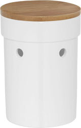 Portapane Kela con fori di ventilazione, portapane in ceramica, SALENA, ciotola per il pane, bianco, 36,5 x 23,5 x 14 cm Contenitori per alimenti Naty Shop Pentola per aglio