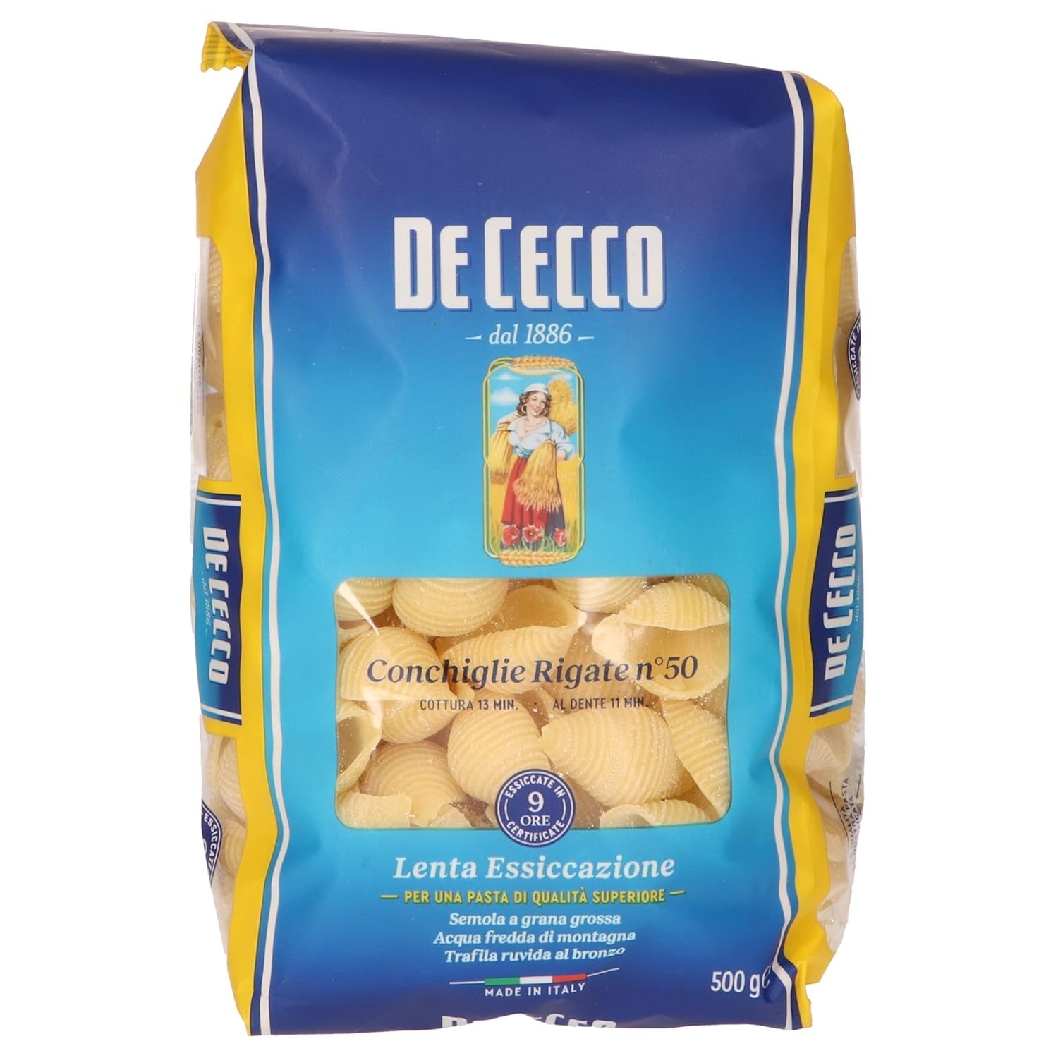 Conchiglie Rigate, 500 g (confezione da 1)