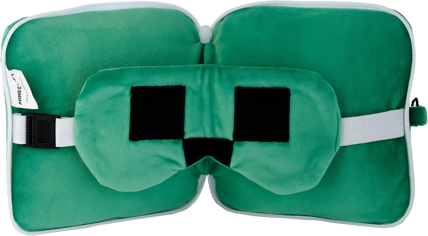 Puckator Relaxeazzz Minecraft Creeper Peluche Cuscino da Viaggio e Maschera per Gli Occhi Poggiatesta Cuscino per Dormire Cuscino per il Collo Cuscino da Viaggio Maschera per Dormire Bambini e Adulti per Viaggi Auto Treno Aereo Accessorio Cuscini da Viaggio Naty Shop