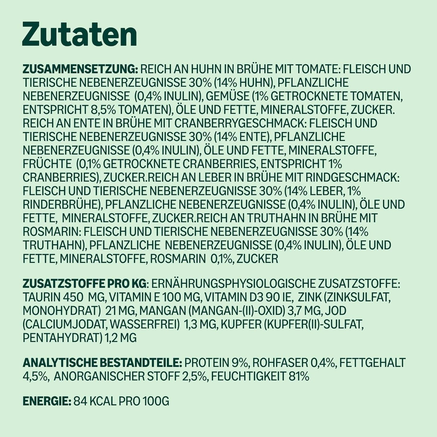 Alimento umido per gatti Amazon senza cereali per gatti adulti Selezione di carne in brodo 4,76 kg 56 confezioni da 85 g (precedentemente Lifelong)
