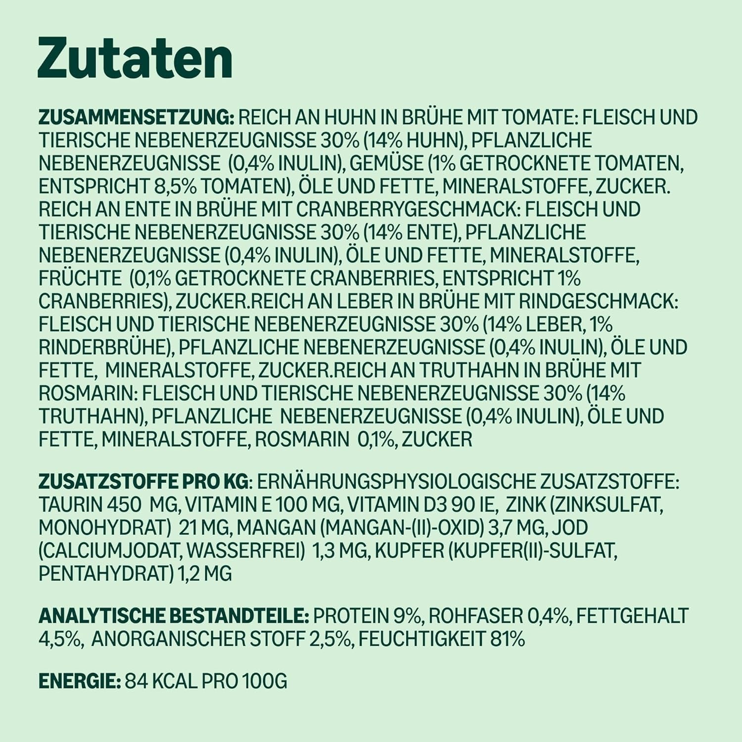 Alimento umido per gatti Amazon senza cereali per gatti adulti Selezione di carne in brodo 4,76 kg 56 confezioni da 85 g (precedentemente Lifelong)