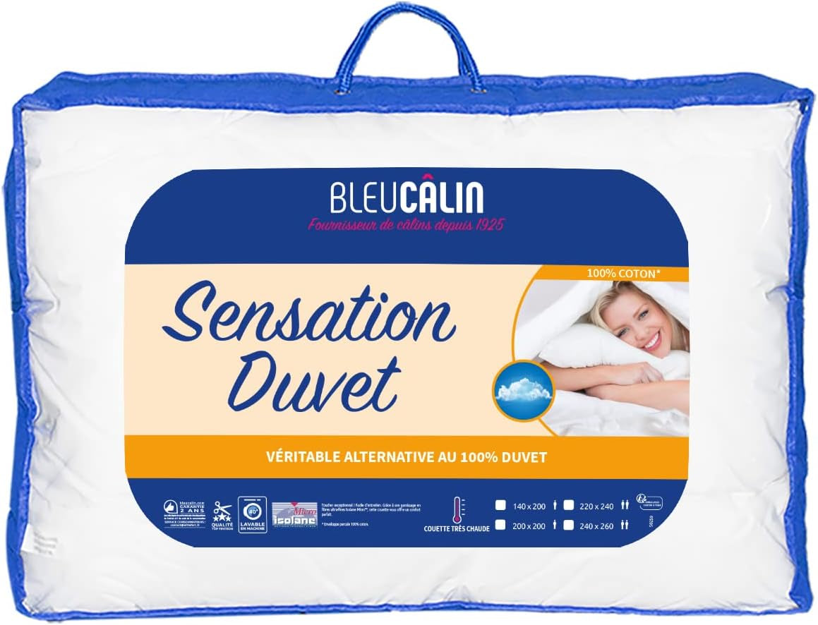 Trapunta Bleu Câlin per 2 persone, Trapunta Sensation, Molto Calda, Bianco, 240X260 Cm, KSD50 Trapunte e trapunte Naty Shop