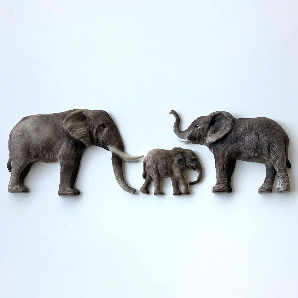 Katy Sue, Stampo in silicone Famiglia di Elefanti Cucina Naty Shop