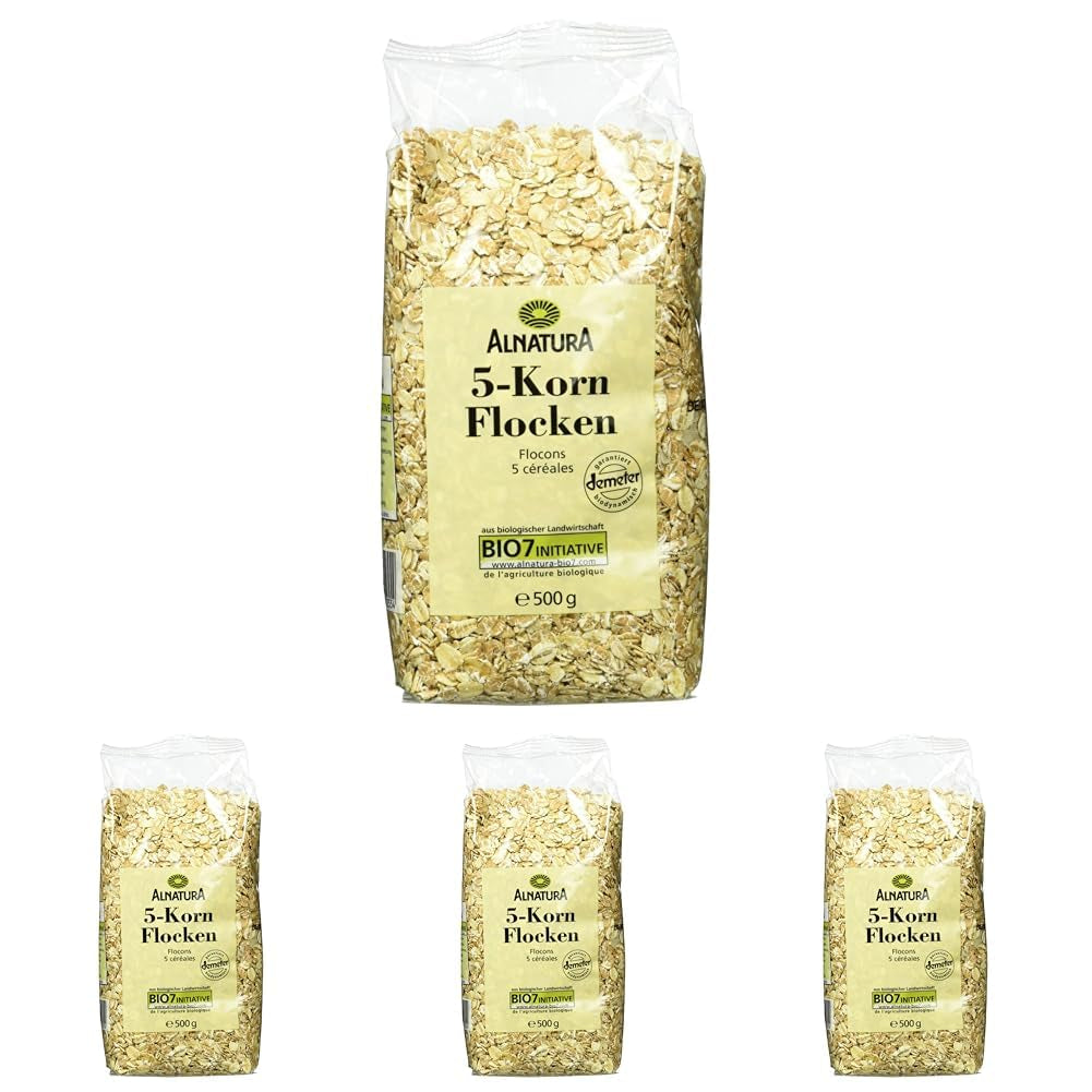 Fiocchi biologici da 5 cereali, 500 g