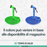 Tubo da giardino estensibile da 15 m con 7 funzioni per la pulizia impermeabile