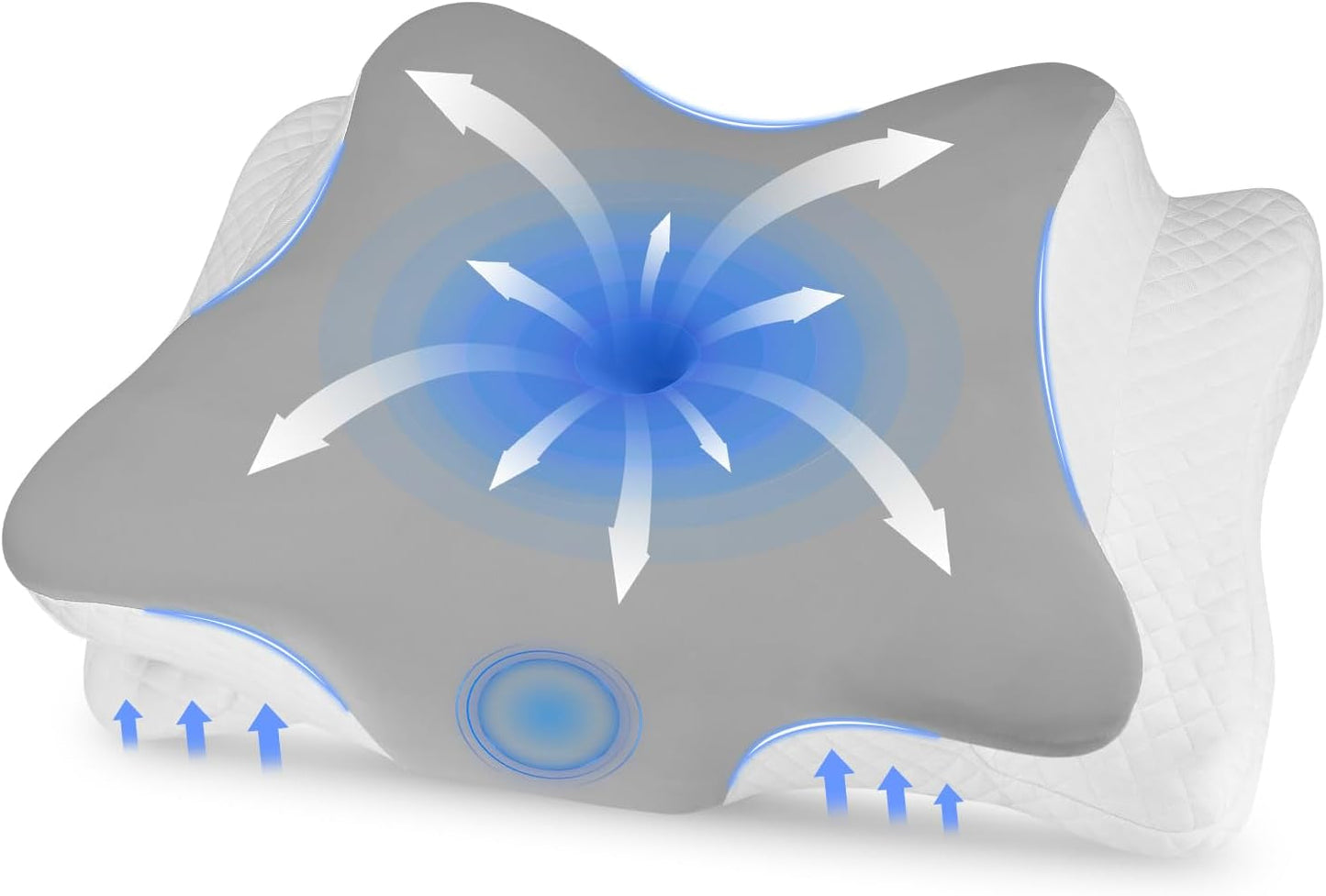 Cuscino ortopedico, Cuscino di supporto laterale, Cuscino di supporto per il collo, Cuscino per il dolore al collo, Cuscino in memory foam, Cuscino ergonomico, Per il supporto laterale della schiena e della pancia - Cuscini ortopedici cervicali a forma di farfalla Naty Shop Default Title