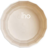 Vaso rotondo elho Facet 17 cm - per uso interno - 100% plastica riciclata - Ø 16,6 x H 14,9 cm - Rosa/Rosa mandorla