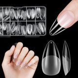 Unghie finte corte Ballerina 120 pezzi Colla su 12 misure Unghie artificiali corte Gel morbido Copertura completa Punte per unghie per unghie corte in gel S