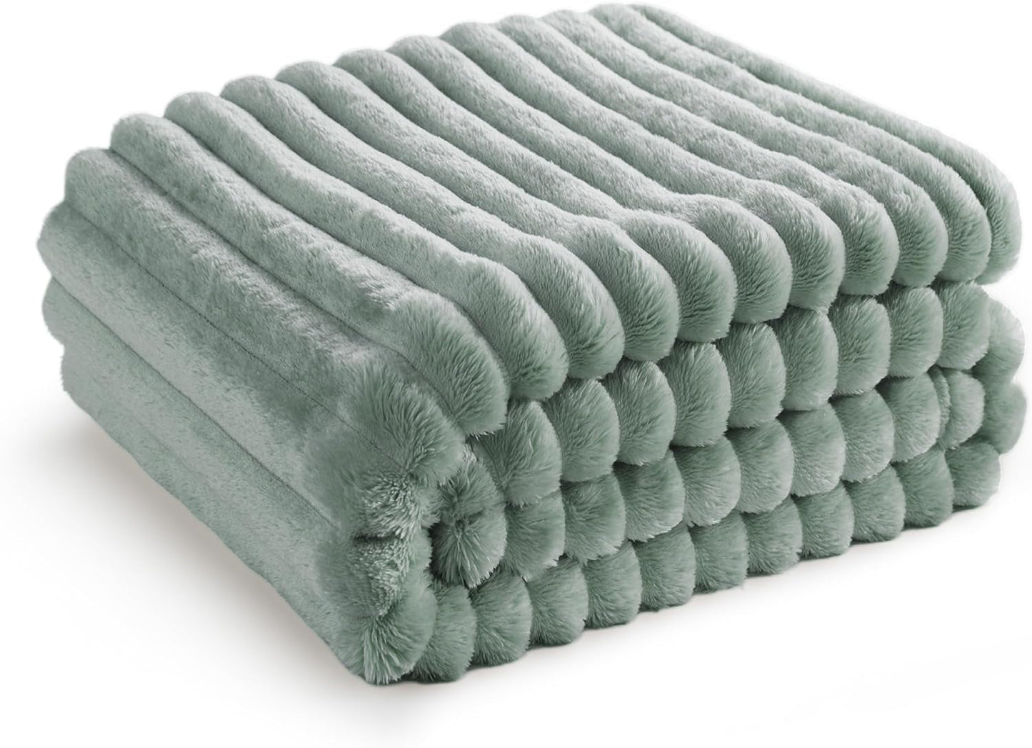 BEDSURE Coperta in pile verde salvia per divano - Coperte super morbide e accoglienti per donne, piccola coperta carina per ragazze, letti e coperte 127 x 152 cm Besuche den BEDSURE-Store Coperta di auguri (50" X 60")
