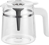 ZWILLING ENFINIGY Macchina per caffè espresso con filtro con caraffa in vetro da 1,5 litri, Macchina per caffè espresso con caldaia in acciaio inossidabile, Funzione fioritura e decalcificazione intelligente, Plastica, Argento