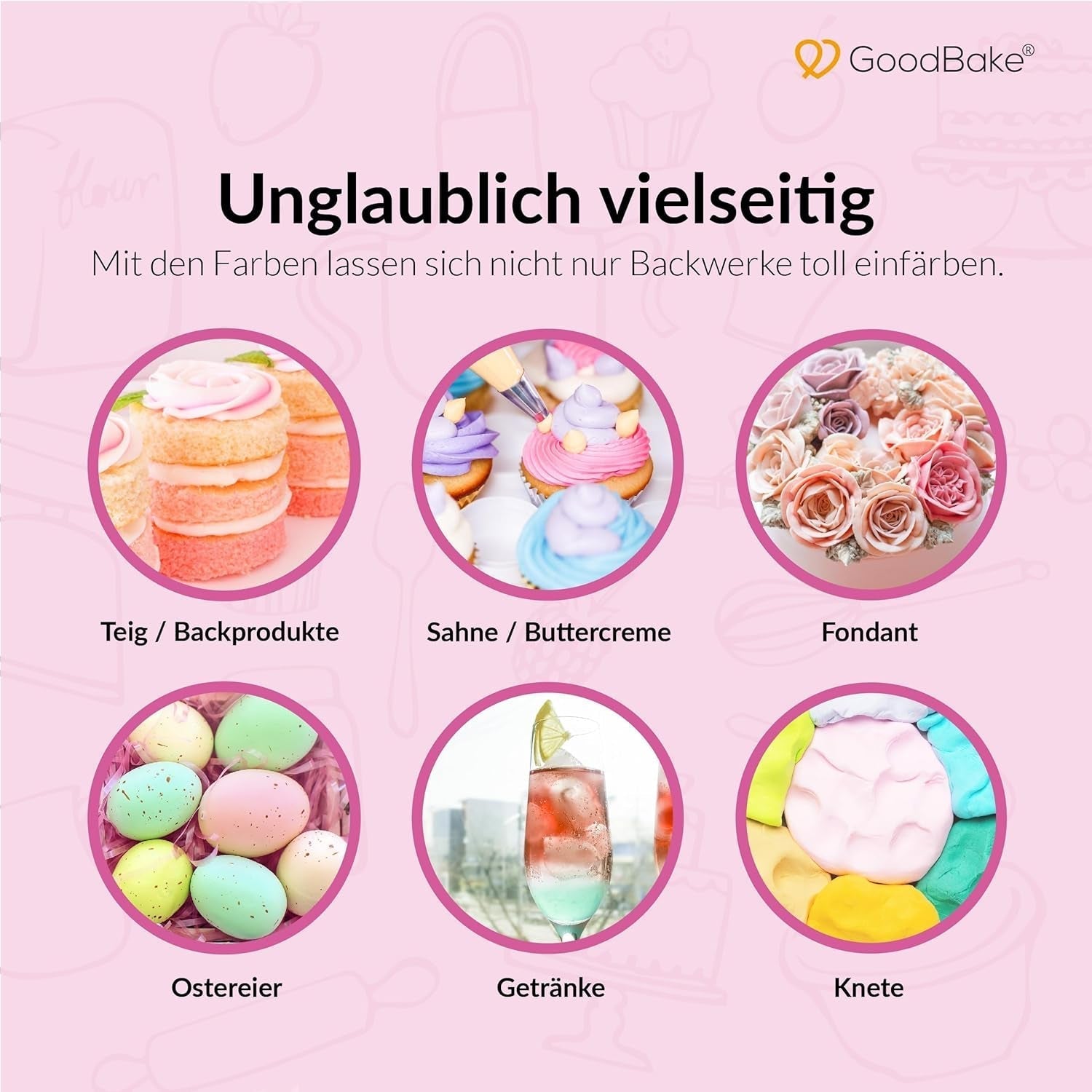 Goodbake Pastel Sand Beige Food Colorante (11 ml) - Colorante alimentare ad alto dosaggio - Per colorare torte, fondente, crema al burro, macarons, bevande, slime e molti altri oggetti. 100% vegano