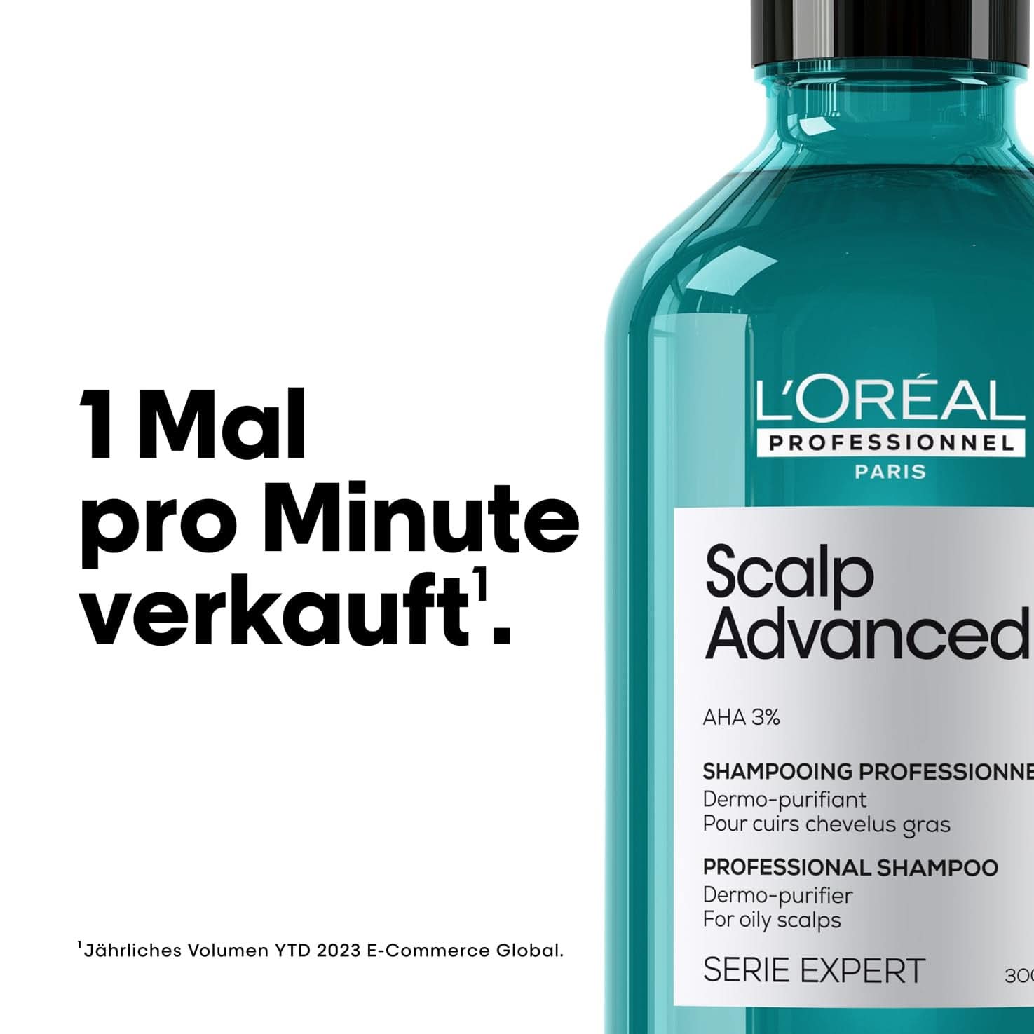 Shampoo detergente per cuoio capelluto grasso L'Oréal Professionnel, 300 ml Naty Shop Doccia e bagno