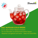 Tè alla frutta – 100 g Miscela di frutta aromatizzata con mela, ibisco e cannella – Busta con chiusura a zip, ca. 25 tazze – Senza additivi, confezionato in Germania