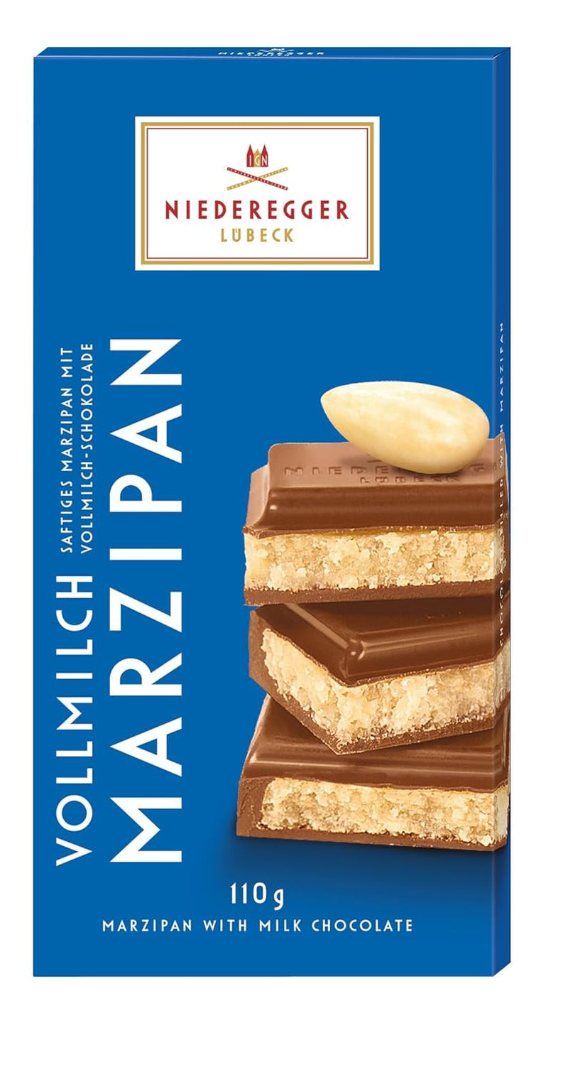 Barretta di marzapane Niederegger, cioccolato al latte, (110 g)