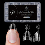 Modelones Nail Tips 510 pezzi - Set di punte per unghie a copertura totale, Set di punte in gel, Punte per unghie in resina PMMA pre-lucidante, Unghie artificiali per colla su nail art fai da te, Squoval corto