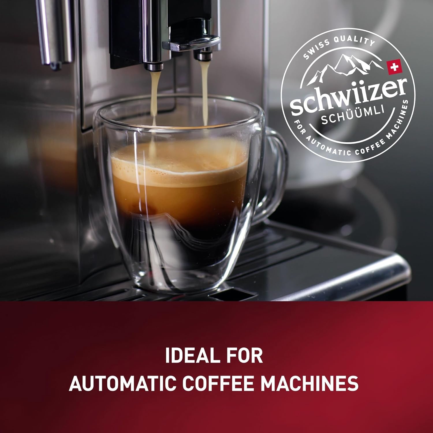 Schwiizer Schüümli Espresso, caffè in grani 100% Arabica, forte e intenso, ideale per macchine espresso automatiche, forza 4/5, tostatura media, Rainforest Alliance, 1kg