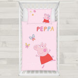 Set biancheria da letto per bambini Peppa Pig, 100 x 135 cm e 40 x 60 cm, cotone Biancheria da letto - bambini Naty Shop