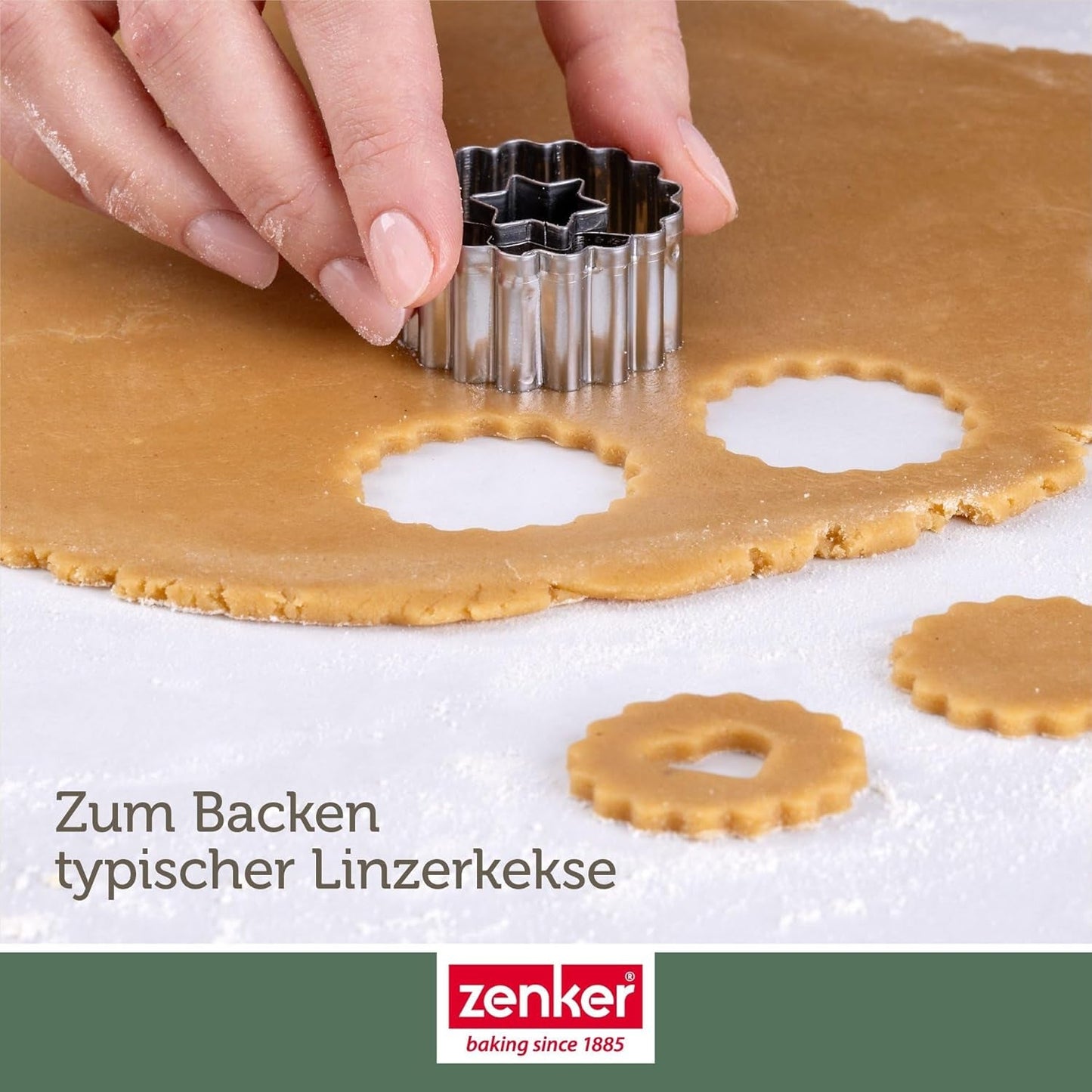 Zenker Ausstecher-Set Linzer Herz und Stern aus Edelstahl – Perfekt für Weihnachtskekse, 3-teilig, inkl. Geschenkverpackung, spülmaschinengeeignet und rugginefrei – Il negozio di dolciumi di Natale