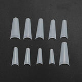 500 punte per unghie finte, punte naturali per unghie artificiali francesi per manicure, L, unghie finte fai da te, gel UV ovale, accessori per unghie per donne e ragazze (colore naturale)