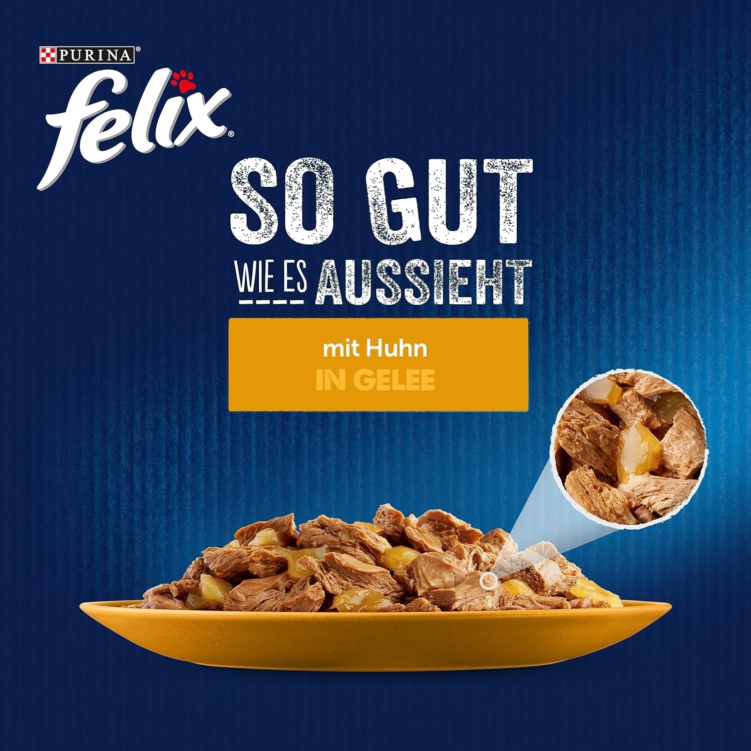 Felix Buono come sembra Cibo umido per gatti in gelatina con pollo, confezione da 26 (26 x 85 g)