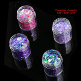 Howaf 12 scatole glitter per unghie viso corpo pennello glitter trucco glitter per unghie occhi labbra capelli decorazione del corpo Halloween Natale Festival mascherata accessori per il trucco