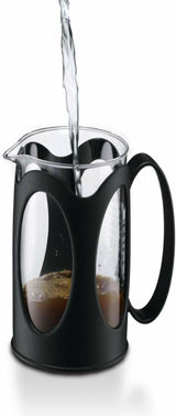Caffettiera Bodum Kenya - 1 L / 8 tazze - Vetro borosilicato con stampa francese manuale e acciaio inossidabile - Lavabile in lavastoviglie - Prodotto in Portogallo