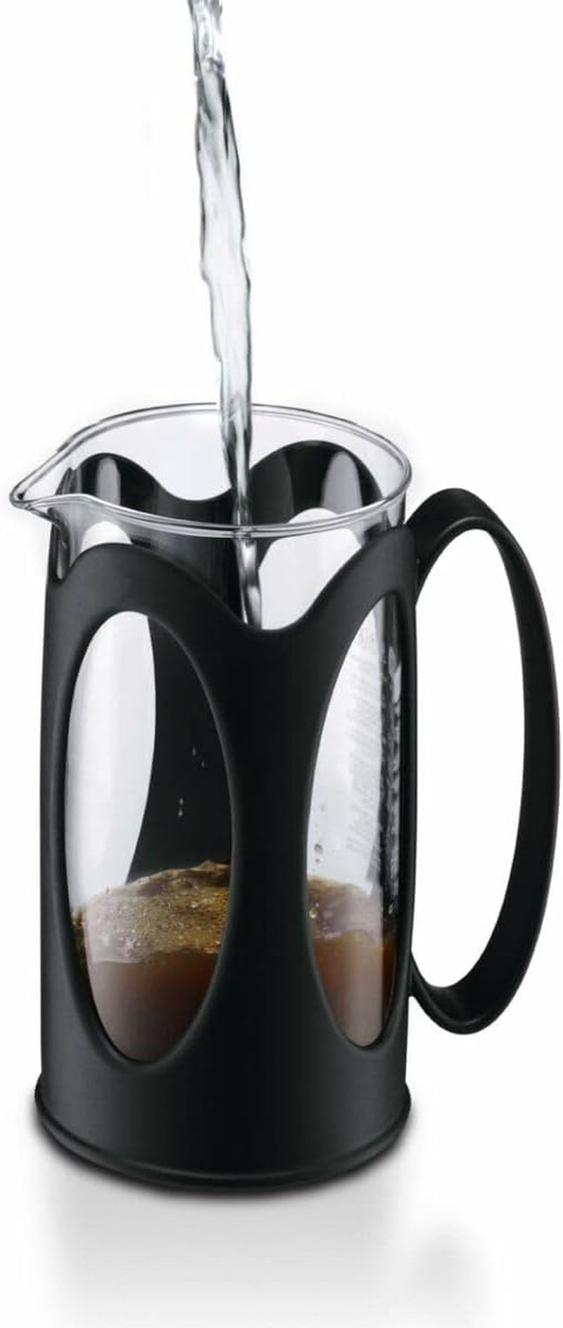Caffettiera Bodum Kenya - 1 L / 8 tazze - Vetro borosilicato con stampa francese manuale e acciaio inossidabile - Lavabile in lavastoviglie - Prodotto in Portogallo